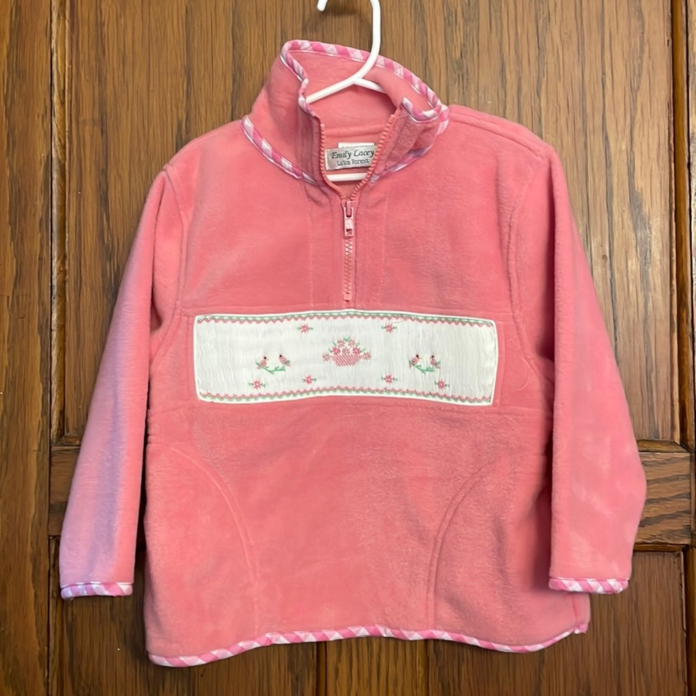 Emily Lacey hand embroidered fleece 2-4T